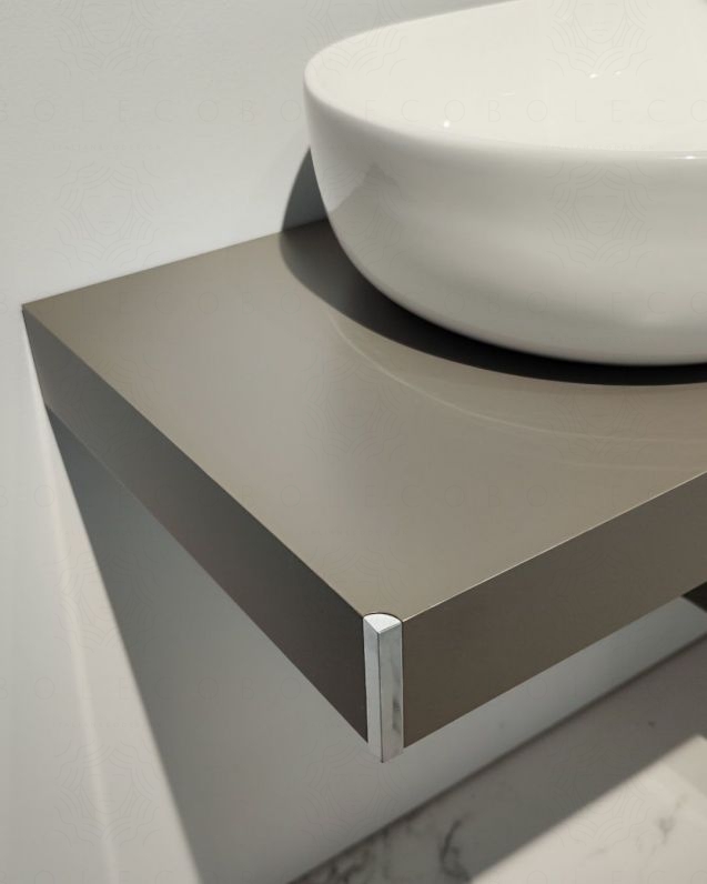 Mensolone bagno 90 cm completo di staffe regolabili e lavabo in