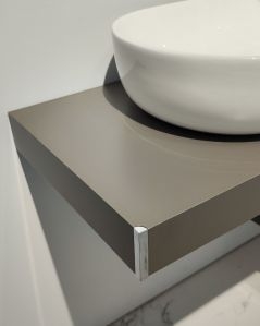 Mensolone bagno 90 cm completo di staffe regolabili e lavabo in