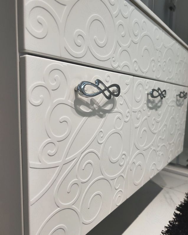 Mobile bagno sospeso 100 cm con ante e lavabo in ceramica - Mobile bagno sospeso 100 cm con ante e lavabo in ceramica -