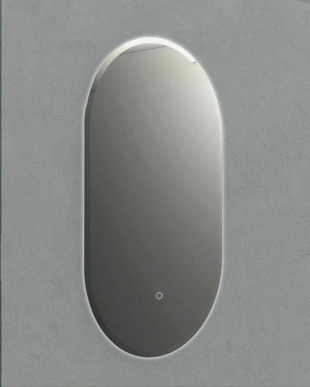 Specchio molato led moderno cm 65x110 con dimmer