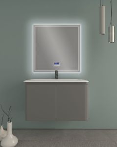 Mobile bagno sospeso 94 cm con cassetti e lavabo in resina -