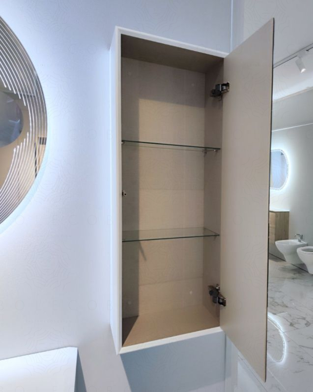 Colonna bagno Vittoria cm 40x100 con vetro marmorizzato Colonna bagno Vittoria cm 40x100 con vetro marmorizzato