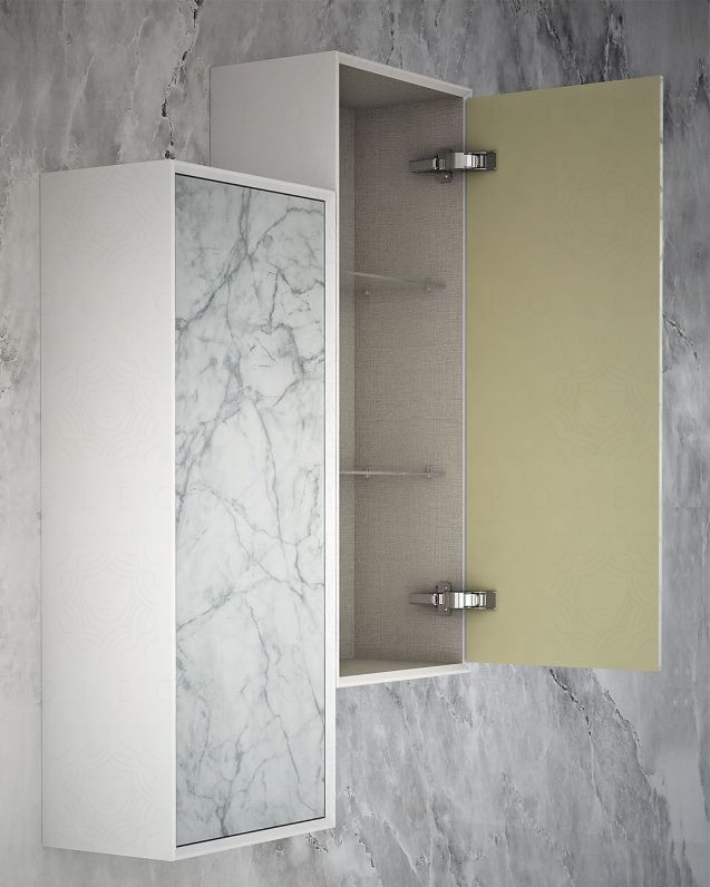 Colonna bagno Vittoria cm 40x100 con vetro marmorizzato Colonna bagno Vittoria cm 40x100 con vetro marmorizzato