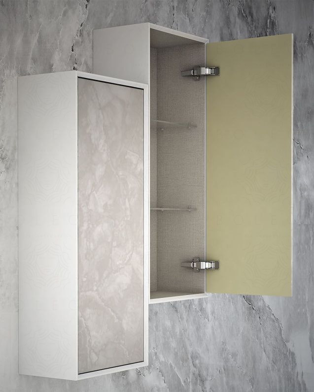 Colonna bagno Vittoria cm 40x100 con vetro marmorizzato