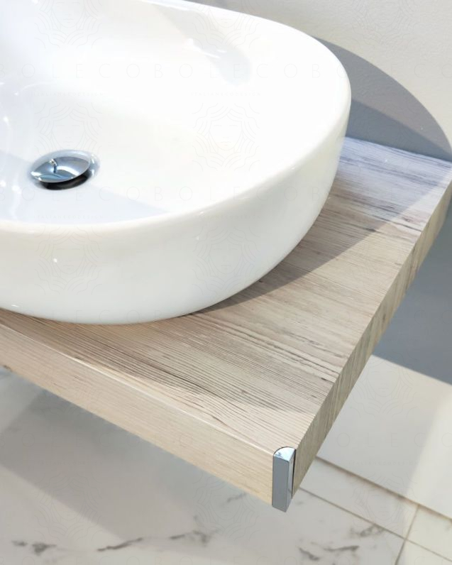 Mensolone bagno 60 cm con lavabo da appoggio in ceramica Mensolone bagno 60 cm con lavabo da appoggio in ceramica