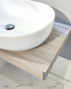 Mensolone bagno 60 cm con lavabo da appoggio in ceramica