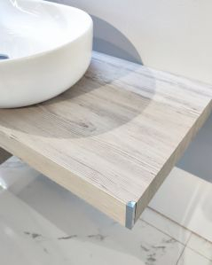 Mensolone bagno 120 cm completo di staffe regolabili e lavabo