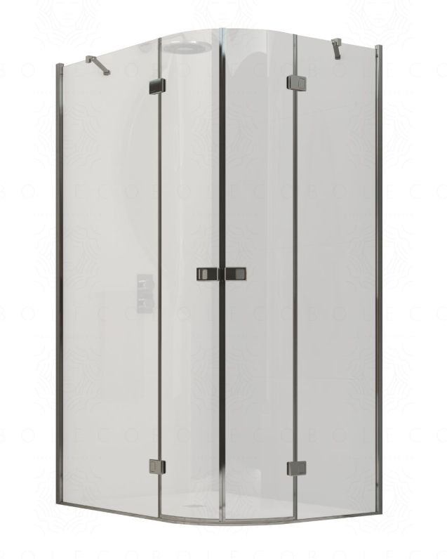 Box doccia semicircolare cm 90x90 con ante a battente Box doccia semicircolare cm 90x90 con ante a battente