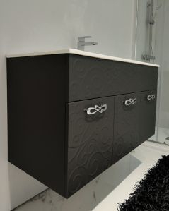 Mobile bagno sospeso Noemi 100 cm con lavabo in ceramica e
