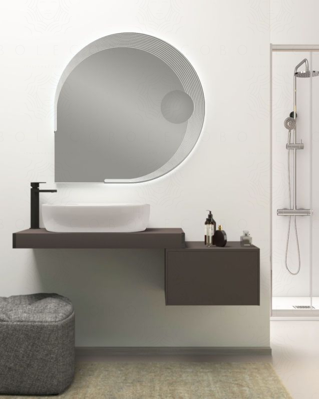Mensolone bagno da 100 a 140 cm con staffe regolabili, lavabo