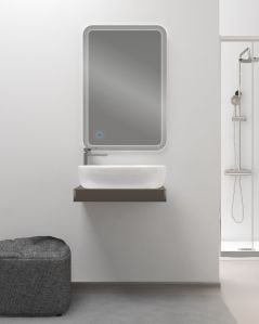 Mensolone bagno 60 cm con lavabo da appoggio in ceramica