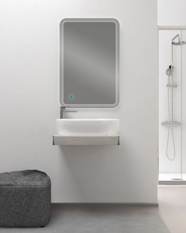 Mensolone bagno 60 cm con lavabo da appoggio in ceramica Mensolone bagno 60 cm con lavabo da appoggio in ceramica