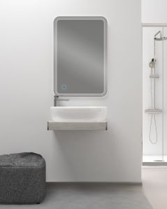 Mensolone bagno 60 cm con lavabo da appoggio in ceramica
