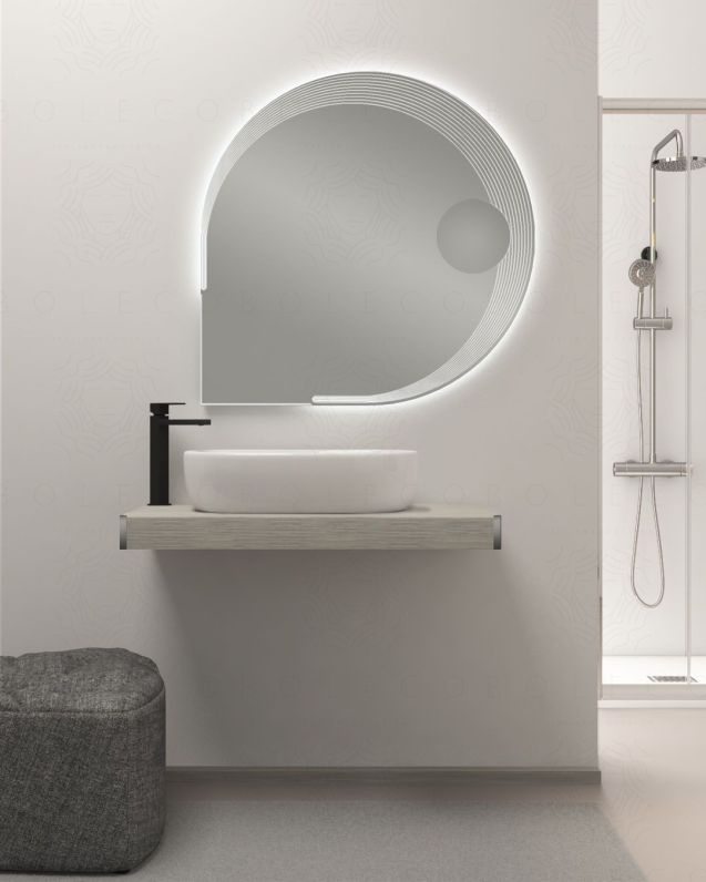 Mensolone bagno 90 cm completo di staffe regolabili e lavabo in