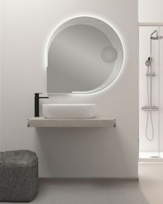 Mensolone bagno 90 cm completo di staffe regolabili e lavabo in