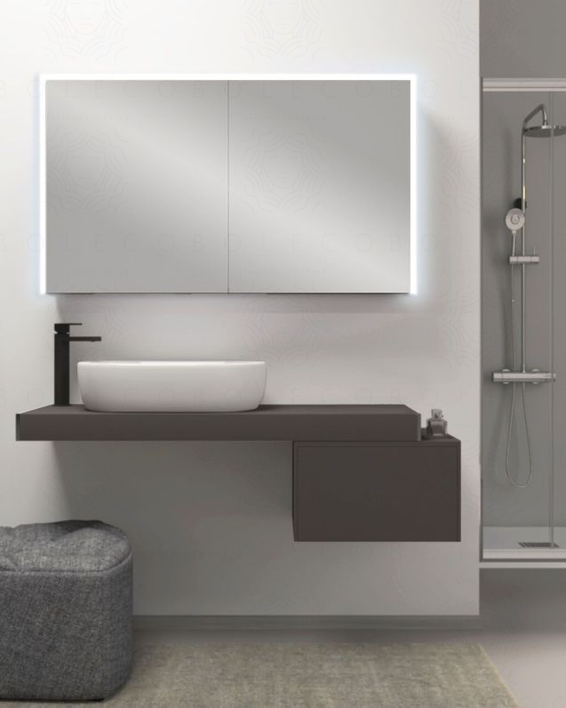 Mensolone bagno da 120 a 170 cm con staffe regolabili, lavabo Mensolone bagno da 120 a 170 cm con staffe regolabili, lavabo
