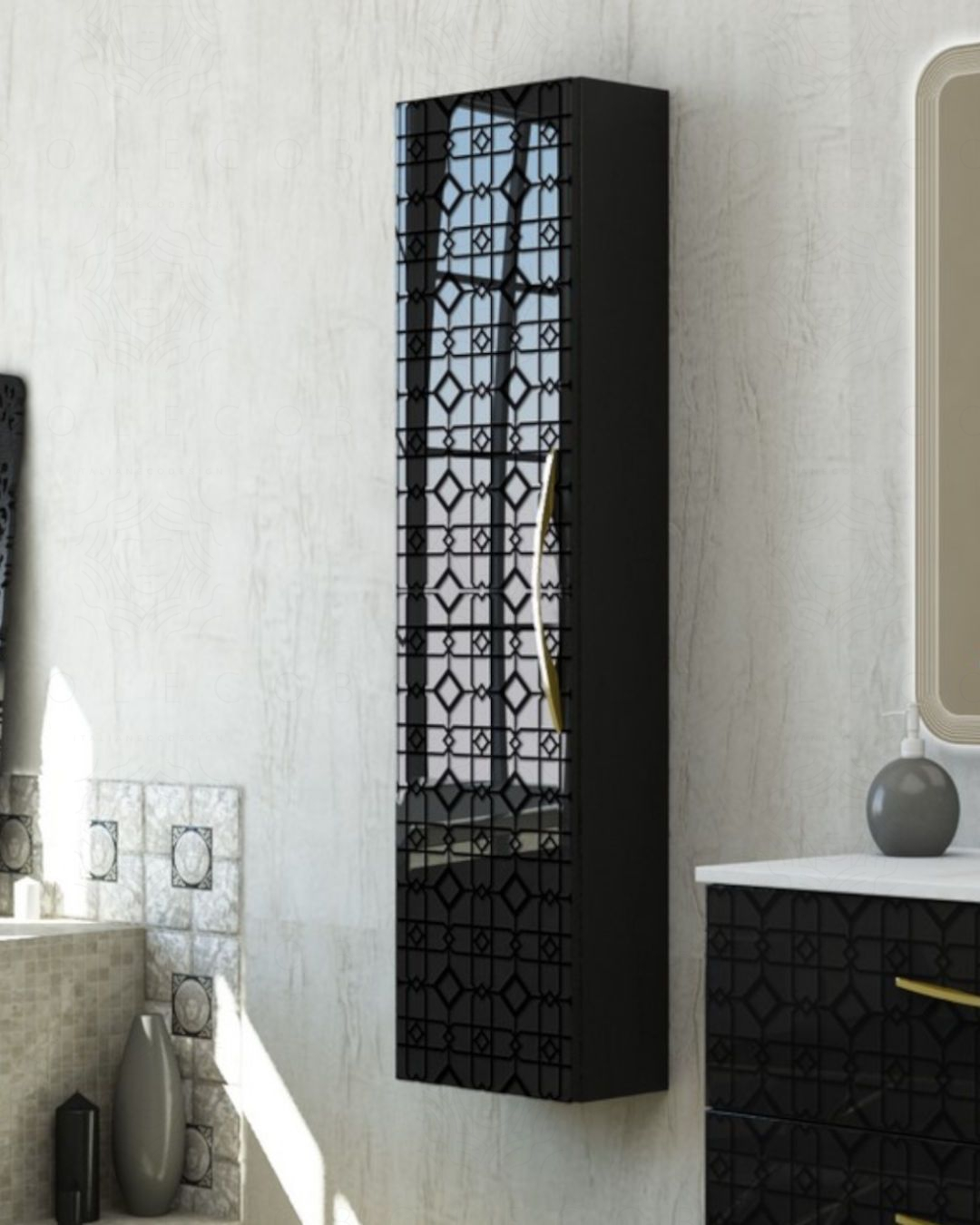 Colonna bagno sospesa Noemi 35 x 140 cm Colonna bagno sospesa Noemi 35 x 140 cm