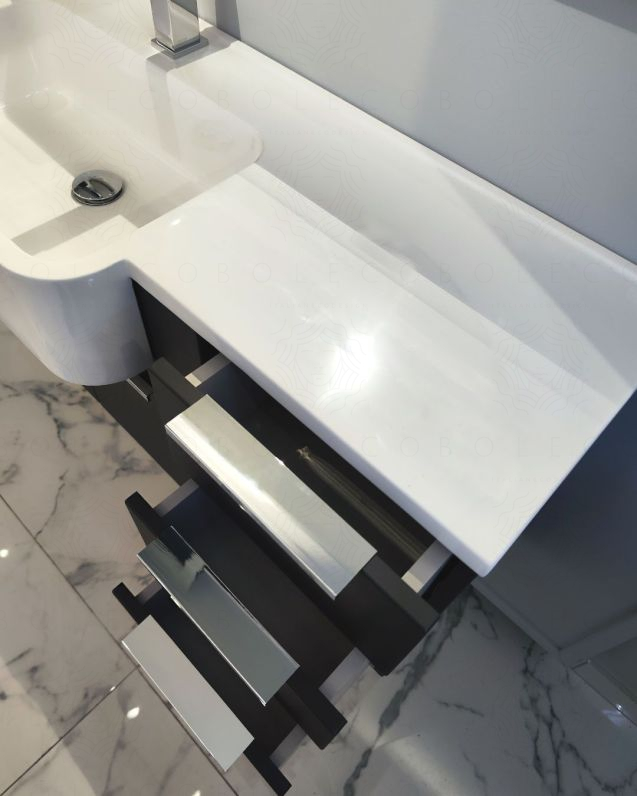 Mobile bagno sospeso Kelly 100 cm con lavabo in resina