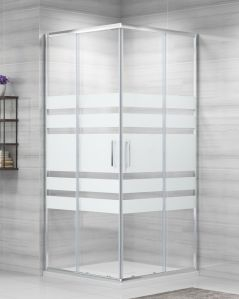Box doccia angolare cm 100x100 con ante scorrevoli - vetro