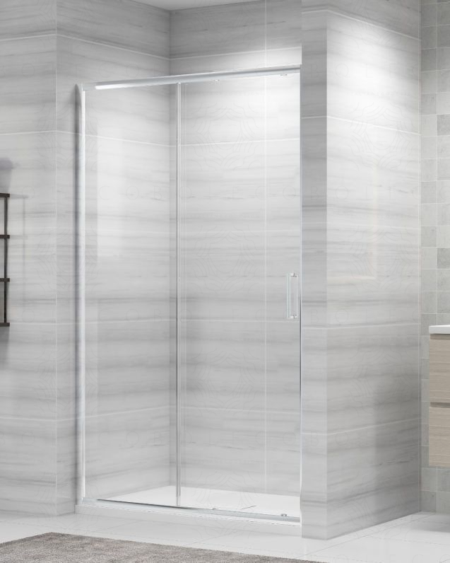 Box doccia nicchia cm 110 con vetro temperato trasparente- anta