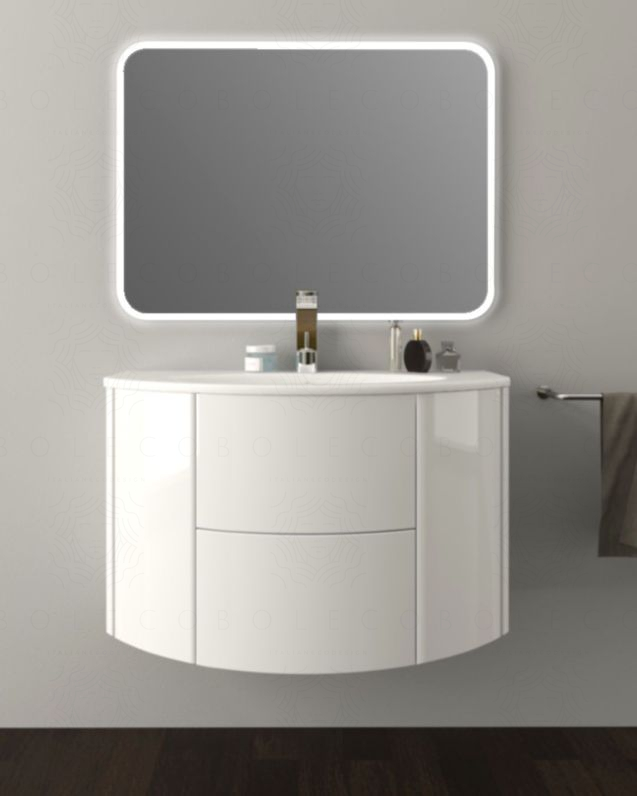 Mobile bagno sospeso Ludovica cm 90 con ante, cassetti e lavabo Mobile bagno sospeso Ludovica cm 90 con ante, cassetti e lavabo