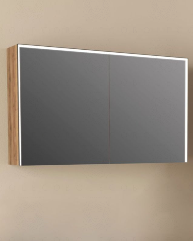 Specchio bagno contenitore led 120x70 con 2 ante e sensore Specchio bagno contenitore led 120x70 con 2 ante e sensore