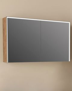 Specchio bagno contenitore led 120x70 con 2 ante e sensore