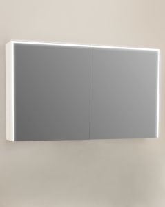 Specchio bagno contenitore led 120x70 con 2 ante e sensore