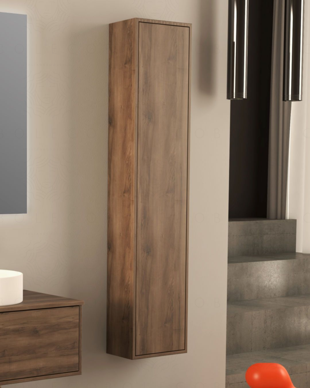 Colonna bagno Prisma cm 35x160 con apertura push – profonda 20 cm Colonna bagno Prisma cm 35x160 con apertura push – profonda 20 cm