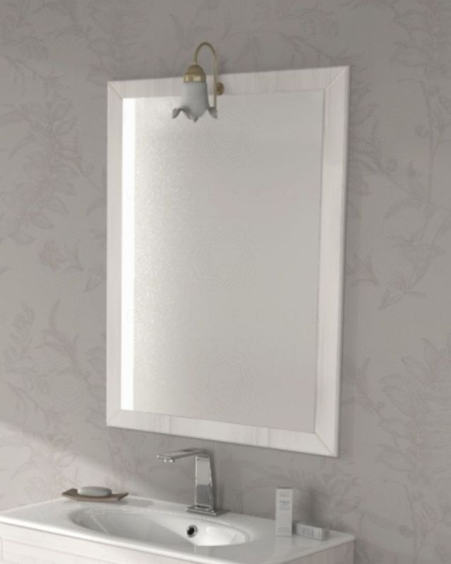 Specchio bagno con cornice decapè cm 80x100 – Alice