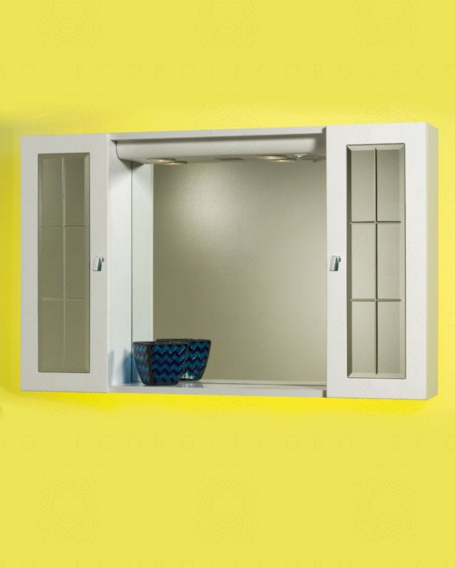 Specchio con ante cm 94 bianco lucido – Parma