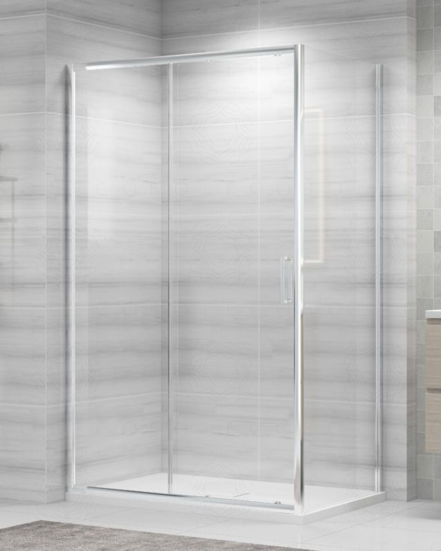 Box doccia angolare cm 90x140 con 1 anta scorrevole Box doccia angolare cm 90x140 con 1 anta scorrevole