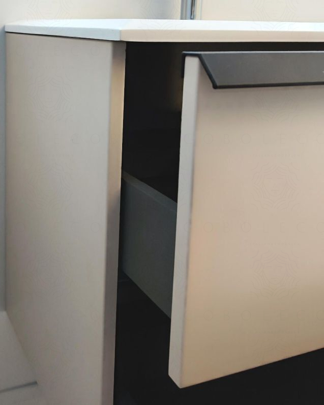 Mobile bagno sospeso Laguna cm 70 e lavabo in resina