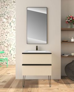 Mobile bagno sospeso Laguna cm 70 e lavabo in resina