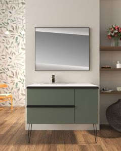 Mobile bagno sospeso Laguna cm 106 e lavabo in resina