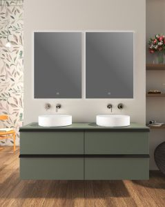 Mobile bagno sospeso Arianna 80 cm e lavabo in ceramica
