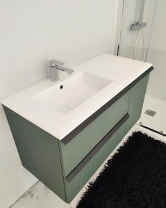 Mobile bagno sospeso Laguna cm 106 e lavabo in resina