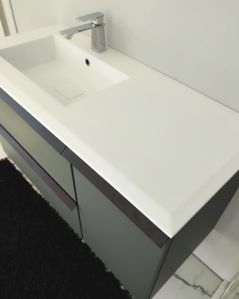 Mobile bagno sospeso Laguna cm 106 e lavabo in resina