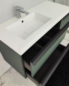 Mobile bagno sospeso Laguna cm 106 e lavabo in resina