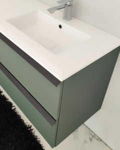 Mobile bagno sospeso Laguna cm 140 e doppio lavabo in resina