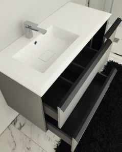 Mobile bagno sospeso Laguna cm 106 e lavabo in resina