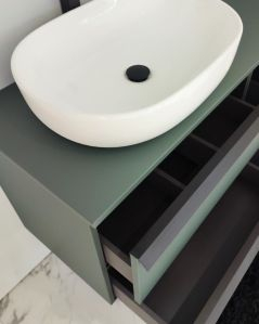 Mobile bagno sospeso Laguna cm 140 e top in mdf – 4 cassetti