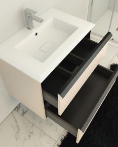 Mobile bagno sospeso Laguna cm 70 e lavabo in resina
