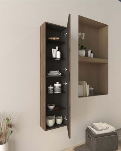 Colonna bagno Cloud cm 35x140 noce con anta plisse