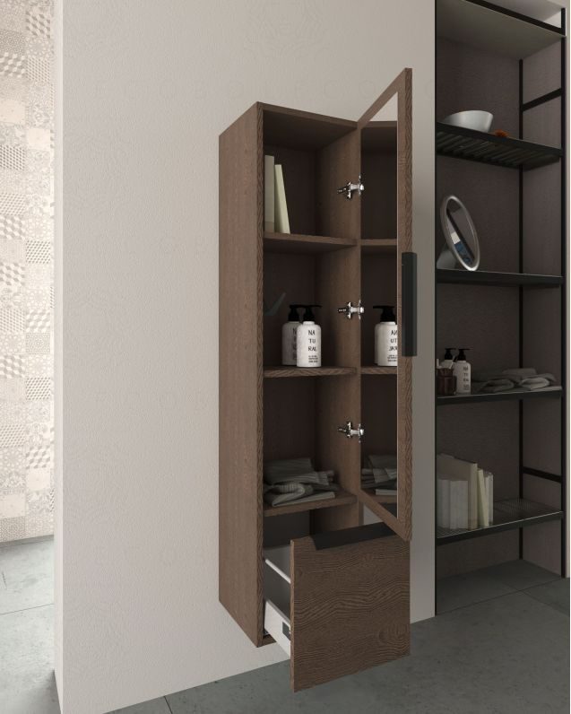 Colonna bagno Malta cm 35x150 rovere scuro Colonna bagno Malta cm 35x150 rovere scuro