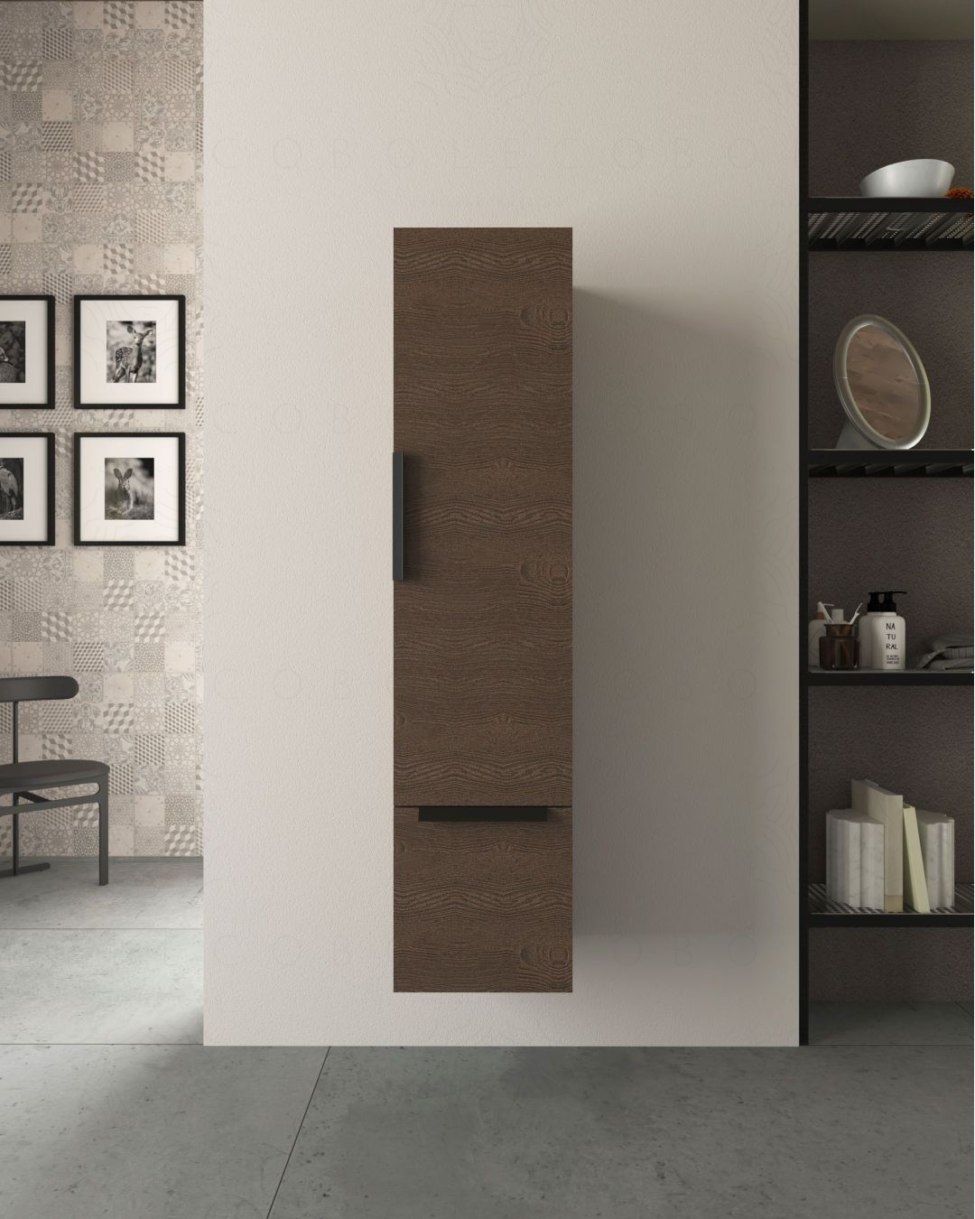 Colonna bagno Malta cm 35x150 rovere scuro Colonna bagno Malta cm 35x150 rovere scuro
