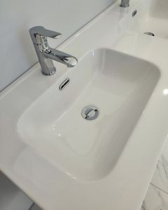 Mobile bagno sospeso Malta 120 cm nero opaco 2 cassetti e lavabo