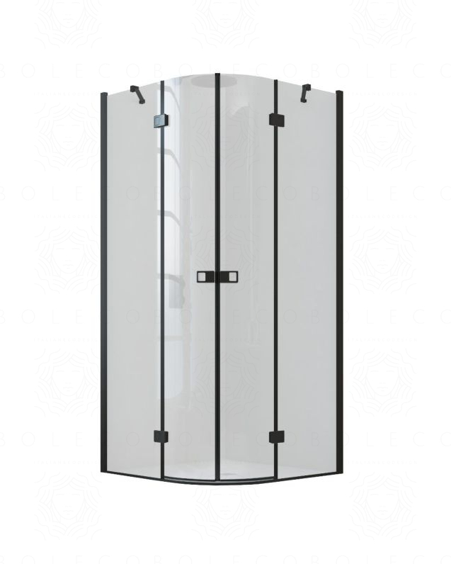 Box doccia semicircolare cm 75x75 con ante a battente