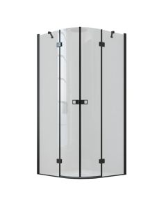 Box doccia semicircolare cm 75x75 con ante a battente