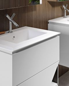 Mobile bagno sospeso Fashion cm 70 bianco opaco e lavabo in